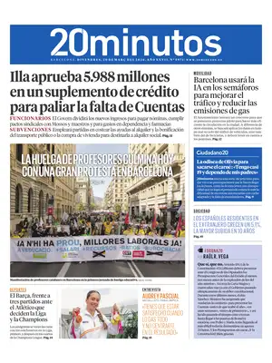 "20 minutos | Barcelona" Front Page