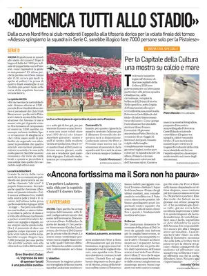 "Corriere Adriatico SPORT" Front Page