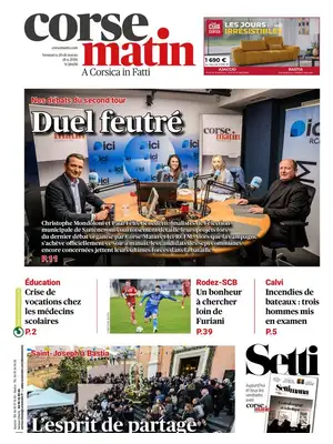 "Corse-Matin" Front Page