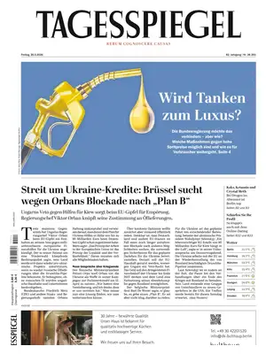 "Der Tagesspiegel" Front Page