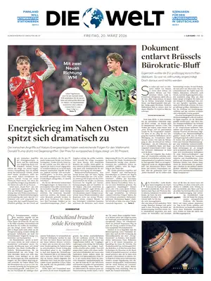 "Die Welt" Front Page