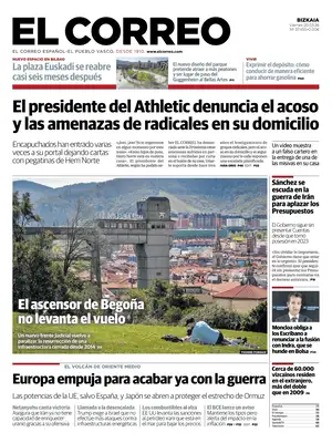 "El Correo" Front Page