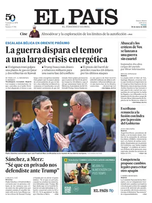 "El País" Front Page