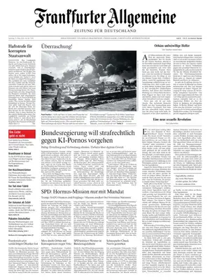 "Frankfurter Allgemeine Zeitung" Front Page