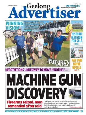 "Geelong Advertiser" Front Page