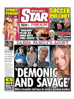 "Irish Daily Star" Front Page