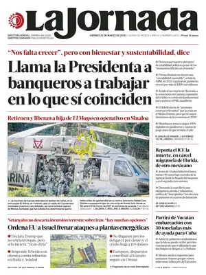 "La Jornada" Front Page