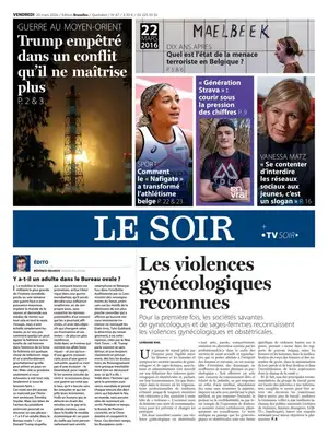 "Le Soir" Front Page
