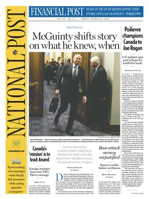 "National Post | The Post" Front Page