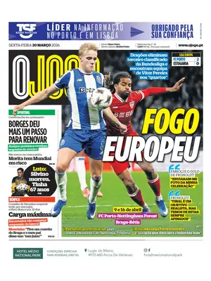 "O Jogo" Front Page