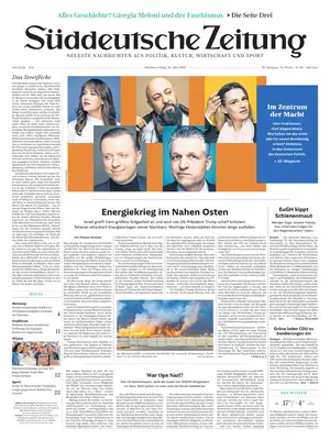 "Süddeutsche Zeitung" Front Page