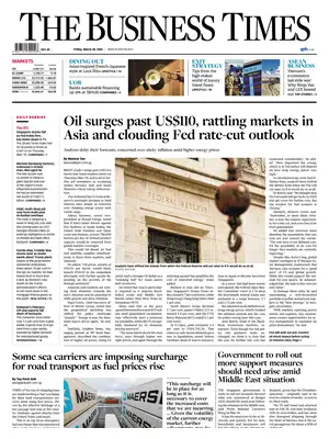 "The Business Times | Singapore" Front Page