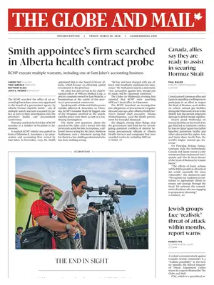 "The Globe and Mail" Front Page