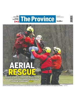 "The Province" Front Page