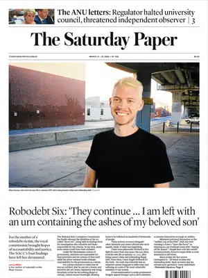 "The Saturday Paper" Front Page