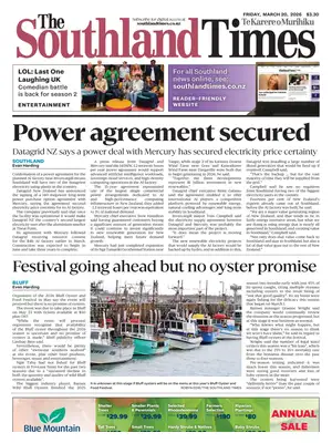 "The Southland Times" Front Page