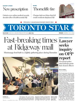"Toronto Star" Front Page