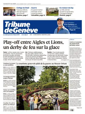 "Tribune de Genève" Front Page