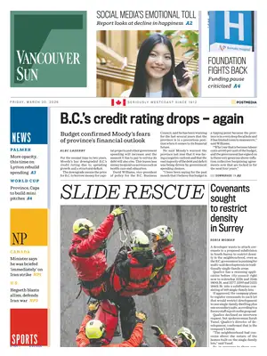 "Vancouver Sun" Front Page