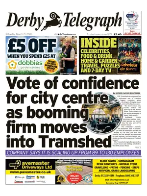 "Derby Telegraph" Front Page