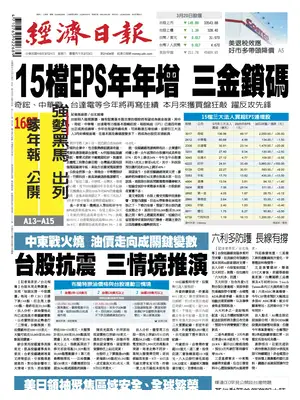 "Economic Daily News" Front Page