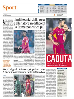 "Il Messaggero SPORT" Front Page