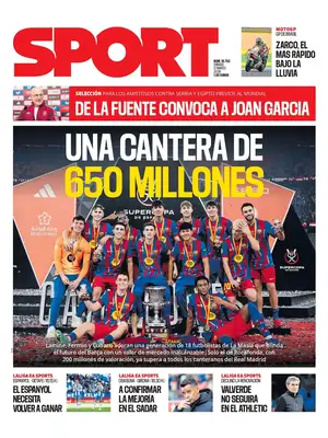 "SPORT | Barcelona" Front Page