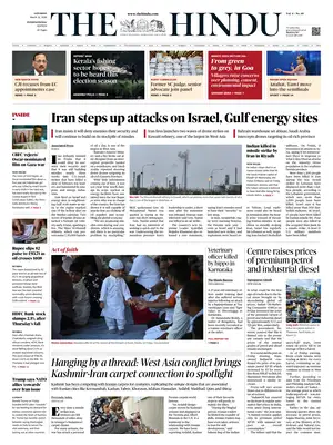"The Hindu" Front Page
