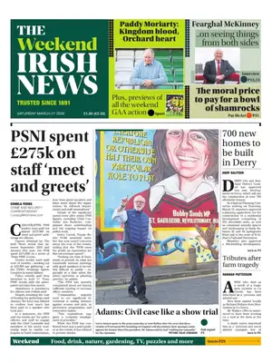 "The Irish News" Front Page