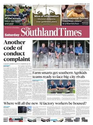 "The Southland Times" Front Page