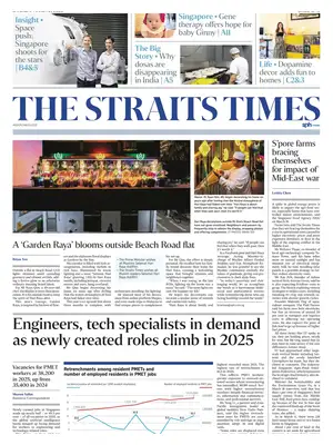"The Straits Times" Front Page