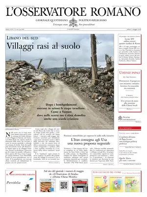 "L'Osservatore Romano" Front Page