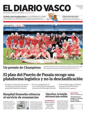 "El Diario Vasco" Front Page