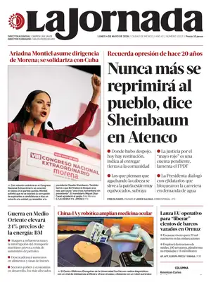 "La Jornada" Front Page