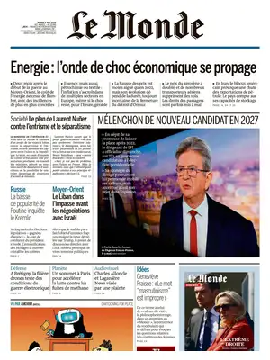 "Le Monde" Front Page
