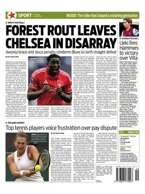 "Morning Star Sport" Front Page