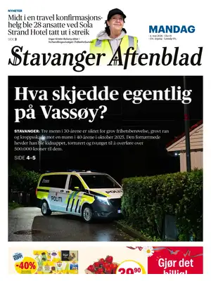 "Stavanger Aftenblad" Front Page