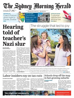 "The Sydney Morning Herald" Front Page