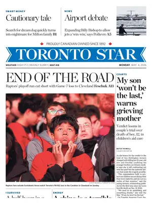 "Toronto Star" Front Page