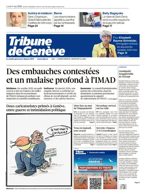 "Tribune de Genève" Front Page