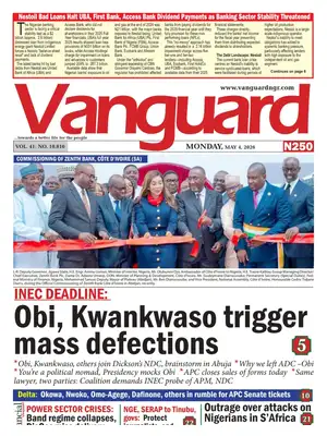 "Vanguard" Front Page