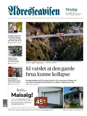 "Adresseavisen" Front Page