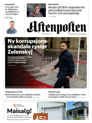 "Aftenposten" Front Page