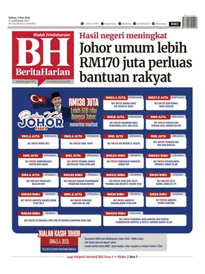 "Berita Harian" Front Page