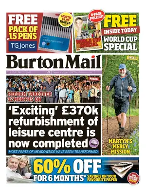 "Burton Mail" Front Page