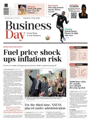 "Business Day" Front Page