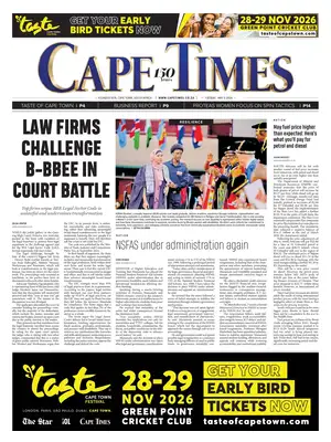 "Cape Times" Front Page