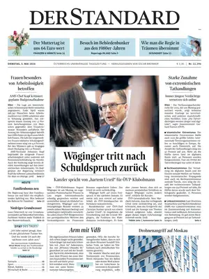 "Der Standard" Front Page