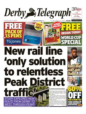 "Derby Telegraph" Front Page