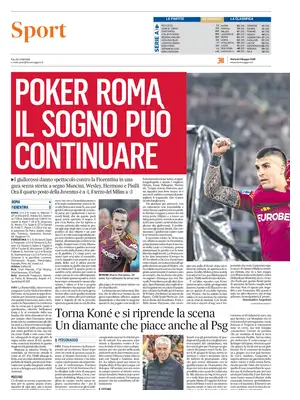 "Il Messaggero SPORT" Front Page